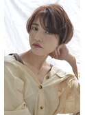小顔　マニッシュショートフレンチボブネイビーカラー　C
