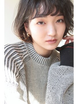 ガレージ バイ グリーン 原宿 表参道(Garage by green) 【loki】フェザーバングス×ニュアンスパーマ