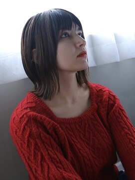 ベルタ バイ アルテフィーチェ(belta by artefice) 切りっぱなし外ハネボブウルフStyle#くすみベージュ