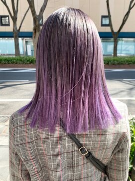 ディーカヘアーセンダイ(Di KA HAIR sendai) バレイヤージュ/エアタッチ/ラベンダー/ミディ
