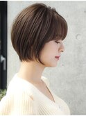 前髪あり大人ショートボブ20代30代40代【AIN.表参道】川原大地