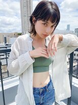 ルービック 難波(Rubik's)&nbsp;ウルフレイヤーボブ×インナーカラー×毛先パーマ