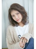 クセ毛風ミディアムボブ