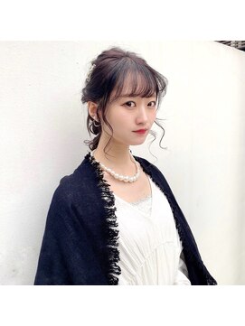 ミウミウヘア(miu miu hair) パールとリボンでぽこぽこおよばれアレンジ♪