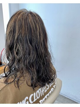 カッツ 笠岡店(CUT S) ハイライト×ミディアムパーマ