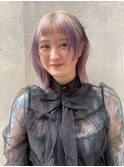 ウルフカット×ハイトーンカラー