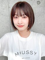 サロウィンフレンテ 新宿三丁目(SALOWIN Frente)&nbsp;石塚／小顔ぱっつんレイヤーミニボブ10代20代30代韓国ヘア新宿