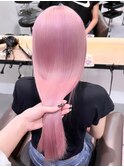4069ホワイトピンクミルクティーアッシュ艶髪ハイトーンカラー