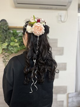 ロカット サロン(Roquat Salon) 卒業式ハーフアップアレンジ【袴着付/立川/国分寺/立川/立川】