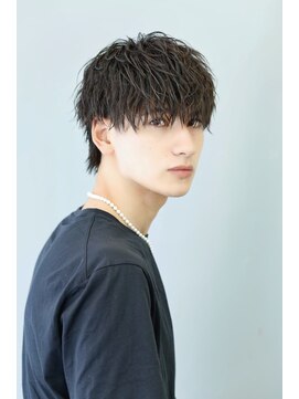 オルズ 渋谷(ALLZ) 縦落ちツイストパーマ黒髪ミニウルフツイストスパイラルパーマ