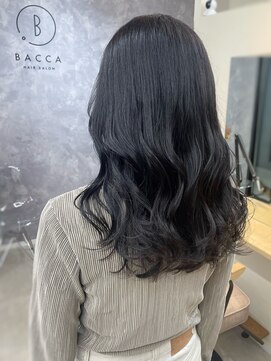 バッカ 横浜桜木町店(BACCA) ラベンダーアッシュ、ワンレングスロング