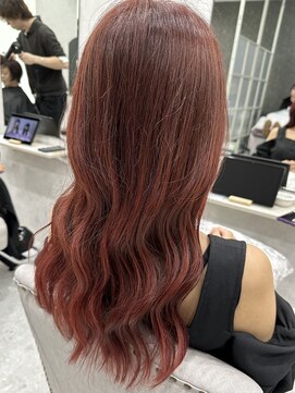 ロエン 西岡崎店(ROEN) ブリーチなしカラー/チェリーレッド/艶髪