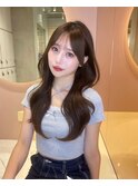 フェミニンロング×顔周り韓国レイヤーカット髪質改善[大宮]