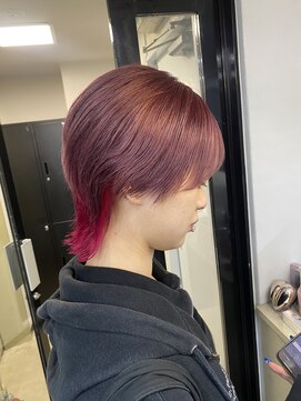 エトラ 渋谷店(etora) ボブルフ　ピンクインナーカラー