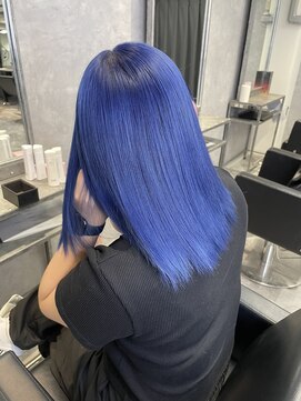 ミミー(mimiiy) ブルーカラー/梅田ブリーチ/ハイトーン