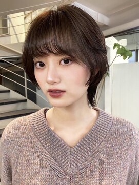 ロライマ 中目黒(roraima) ショートカットくびれショートウルフナチュラルブラウンカラー