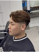 ブルーブラックフェザーパーマスパイキーショートサーフカール