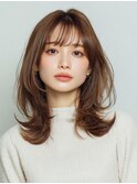 ブラウン/レイヤーカット/デザインカラー/顔まわりカット
