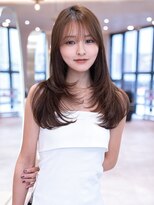 ケアリー 川西能勢口(Carelly)&nbsp;ミディアムレイヤー/大人可愛い/髪質改善/シースルーバング