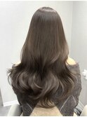 オリーブベージュ×レイヤーカット
