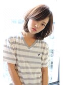 大人可愛くワンカールひし形ボブ　３０代４０代