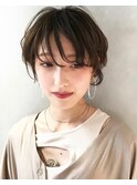 ウェットヘア×フェミニンショート