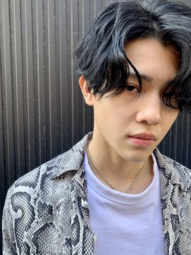 エルオム(EL.HOMME) 【YUKI】コンマバングセンターパート×スパイラルパーマ