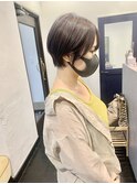 ニュアンスカラー透明感アッシュピンクくすみブルーボブウルフ