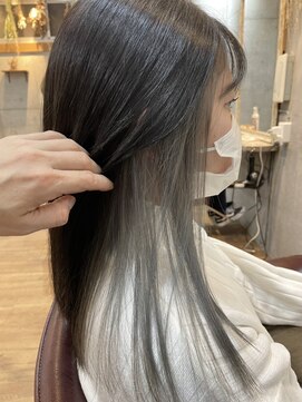 ロダット 横浜(LODAT by little) インナーカラー×カーキアッシュ【LODAT横浜】