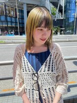 ヴェイン 渋谷(vain)&nbsp;ぱつんとミディ×ダブルカラー