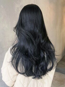 アイティーバイアルバム 藤沢店(IT by ALBUM) グレーブルーレイヤーカット_外ハネボブセ_ba378253