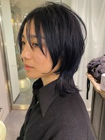 ロリム(RorriM)&nbsp;ウルフカット　ダブルカラー　ダークネイビー