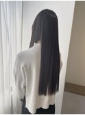 髪質改善ストレートパーマ/アッシュブラック/30代/40代/50代