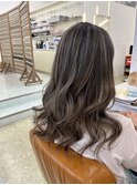 大人可愛いふんわりカールミストバング外国人風カラーブリーチ