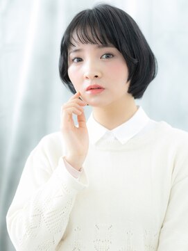 ドクターズサロン LAB 小山店 オン眉黒髪くせ毛風ショートマッシュボブj小山20代30代40代