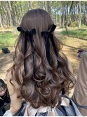 ハーフアップ