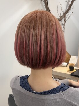 サロンドジョー(salon de joe) ケアブリーチダブルカラーインナーカラーショートボブレイヤー