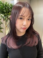 ジエクト ヴィシア(The Ect VIXIA) レイヤーカット/裾カラー/グラデーション/ピンクラベンダー