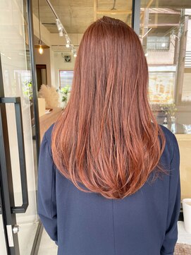 クシェル(kuschel) アプリコットオレンジxフェミニンロングx韓国オレンジカラー