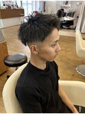 10代20代 スキンフェード×アップバング 別府/大分