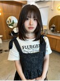 宇都宮美容室/レイヤーカット/顔まわりレイヤー/ブラウン