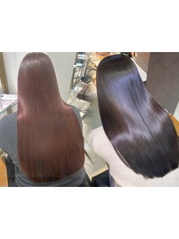 自社開発の髪質改善Trは27種類の美容成分配合☆憧れのツヤ髪へ[髪質改善/縮毛矯正/顔周り/学割U24/表参道]