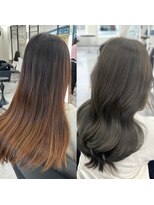 アルドーレフィエロ シンサイバシ(Ardore fiero shinsaibashi)&nbsp;ブリーチなし赤み消しグレージュ　20代30代40代