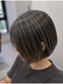 ＊白髪ぼかしで上品ショートボブ＊