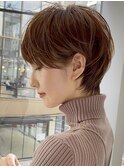 30代40代50代耳かけショート前髪なしハンサムショートカット