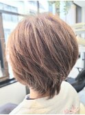 30代40代50代60代/ショート/レイヤー/ウルフ/くびれ/白髪ぼかし