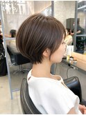 ショート/ボブ/ハイライト/インナーカラー/白髪ぼかし/銀座駅