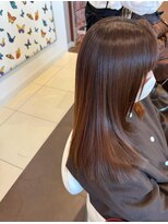 アース いわき店(HAIR&MAKE EARTH)&nbsp;艶感ブラウンのナチュラルストレート