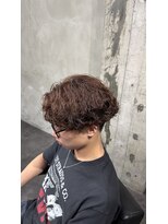 クロー(CROW)&nbsp;ブラウンカラー×波巻きパーマ