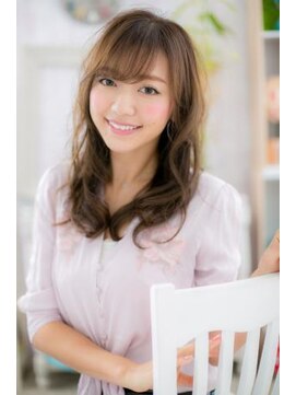 ヘアアンドビューティー ミック(Hair & Beauty miq) シースルーバング♪外国人風ゆるふわカール小顔ロングa1